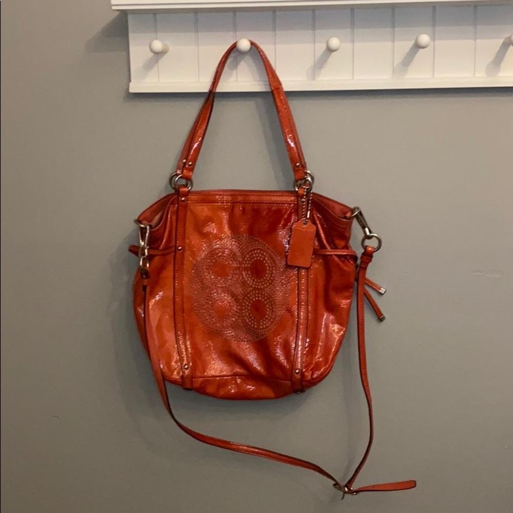 Coach- Orange Crossbody Purse